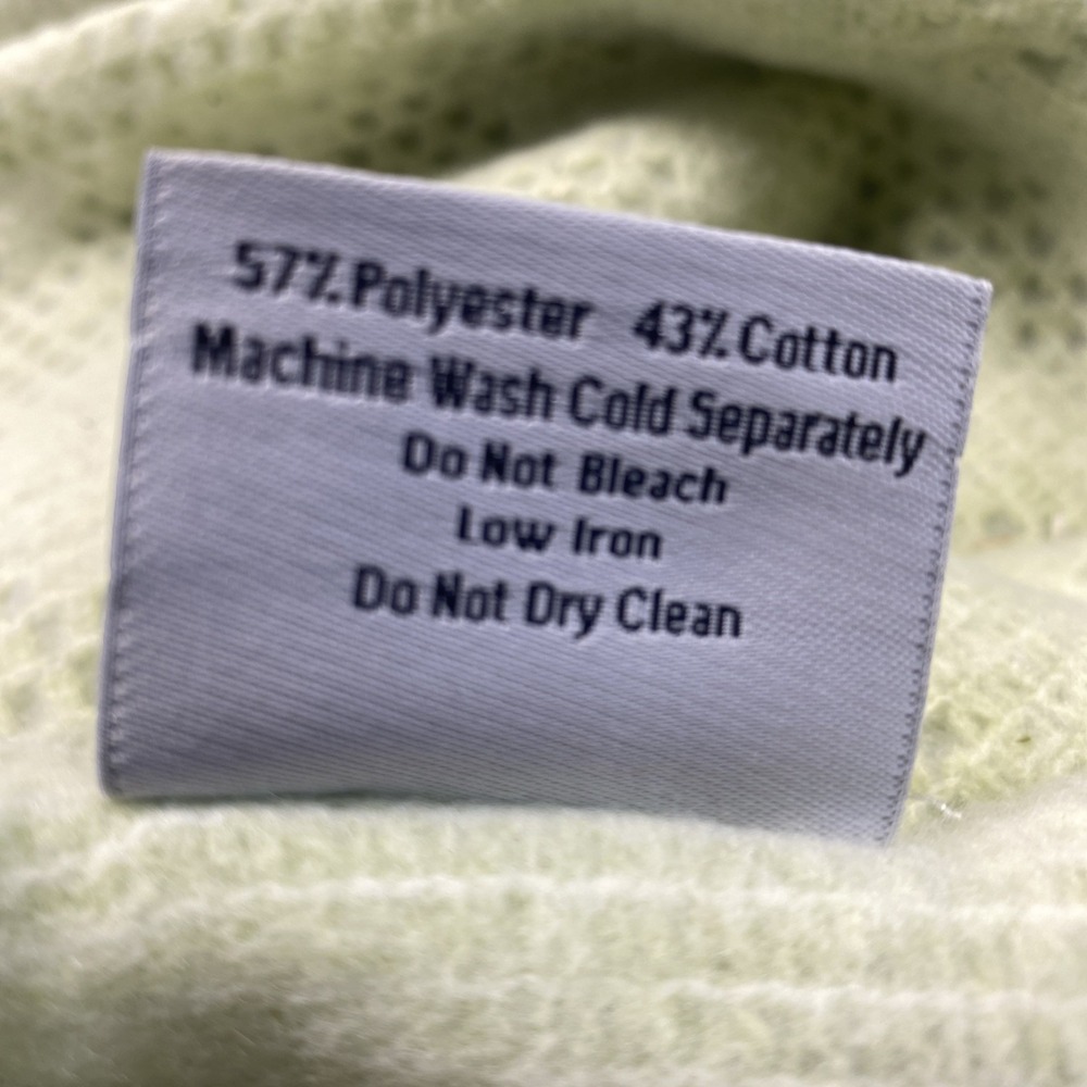 Elav Throw Blanket 51x67 Soft Seafoam Green Open Knit Portugal Delicate Floral - Picture 16 of 16